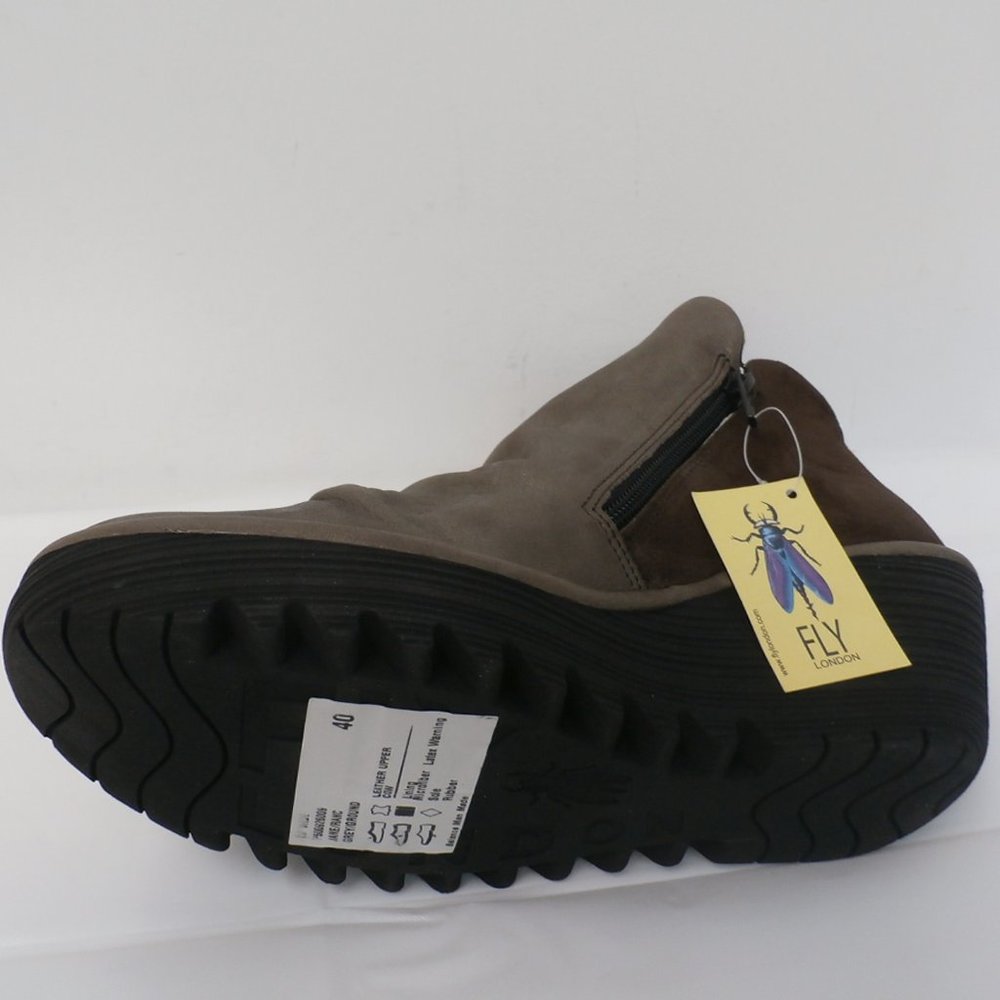 FLY London Leather Ankle Boots - Yip GREY/GROUND - Picture 8 of 8